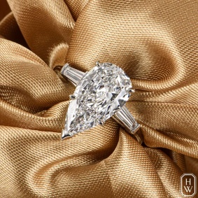 Harry Winston Platinum Pear Cut Diamond Ring 2.67ct E/FL Harry Winston Platinum Pear Cut Diamond Ring 2.67ct E/FL